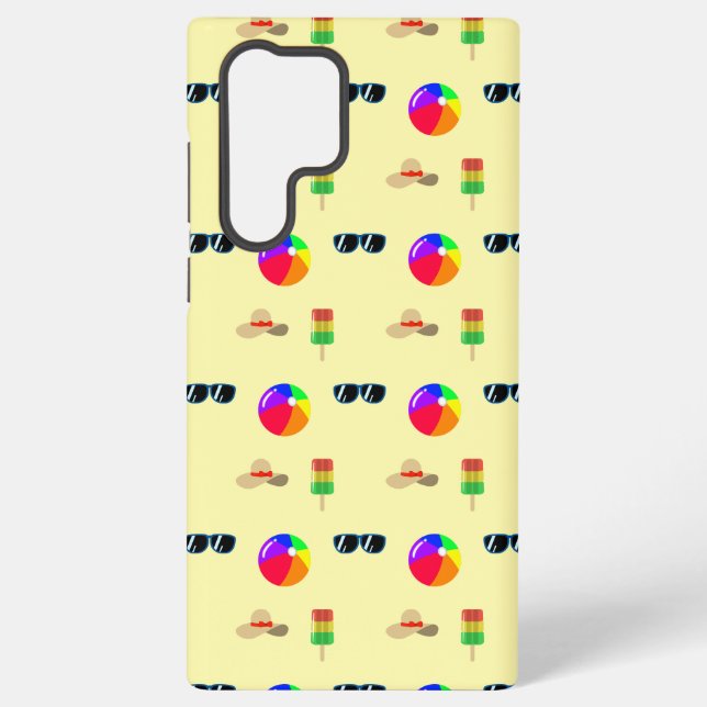 Summer Vibes Beach Ball Sonnenbrille Sun Hat Ice P Samsung Galaxy Hülle (Rückseite)
