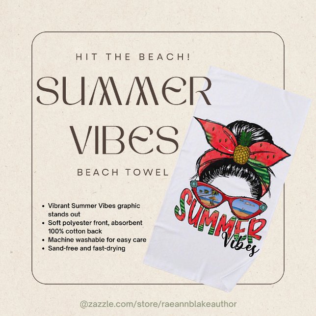 Summer Vibes Beach Handtuch (Von Creator hochgeladen)