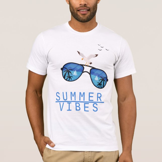 Summer Vibes Beach SunGlasses T - Shirt (Vorderseite)