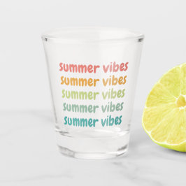 Summer Vibes Beach Urlaub Retro Sommer Schnapsglas
