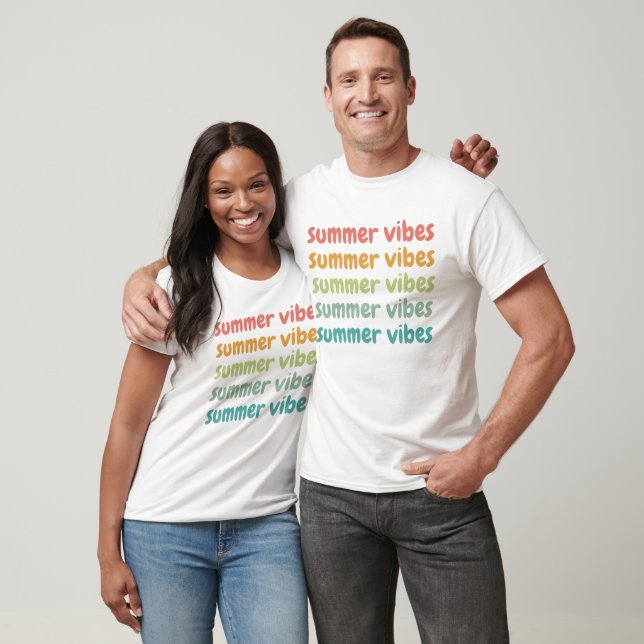 Summer Vibes Beach Urlaub Retro Sommer T-Shirt (Unisex)
