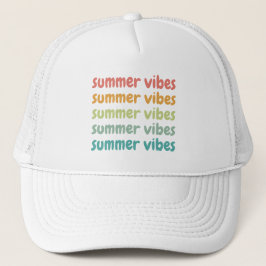 Summer Vibes Beach Urlaub Retro Sommer Truckerkappe