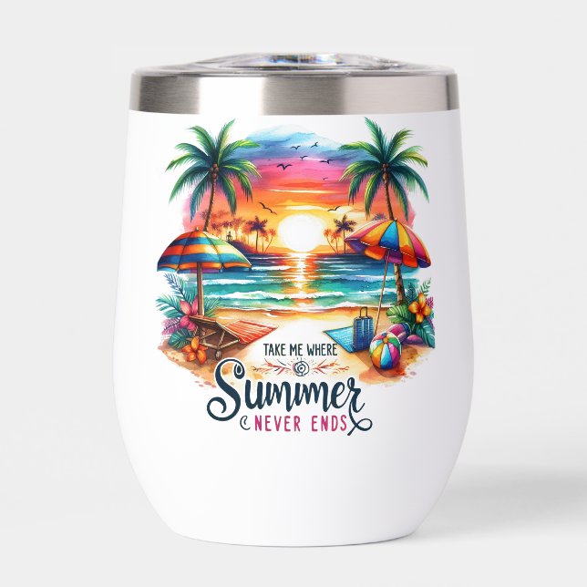 Summer Vibes Brushstroke Beach Sunset-34626 (Vorderseite)
