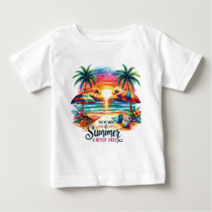Summer Vibes Brushstroke Beach Sunset-34626 Hoodie Baby T-shirt