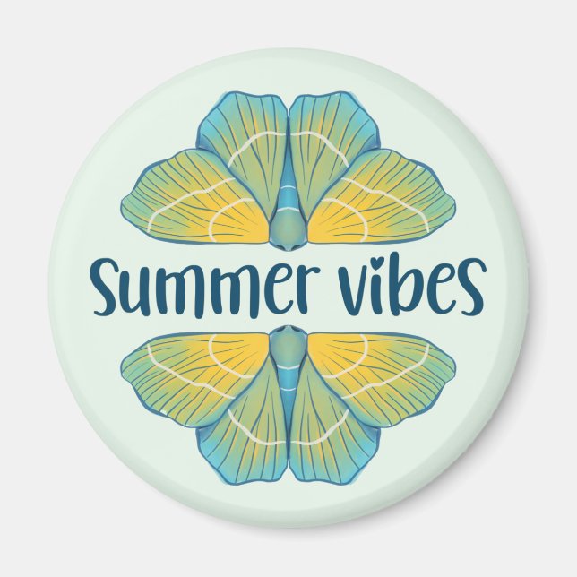 Summer Vibes Butterfly Magnet (Vorne)