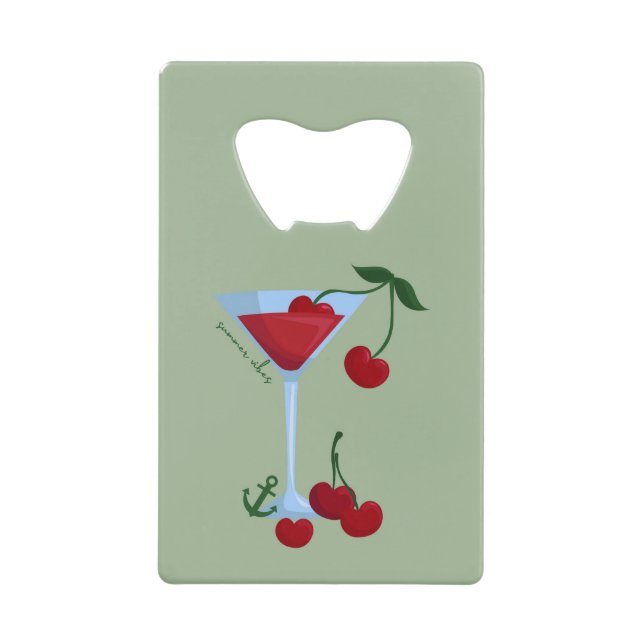 Summer Vibes Cherry Geldbeutel Flaschenöffner (Vorderseite)