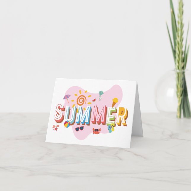 Summer Vibes Dankeskarte (Vorderseite)