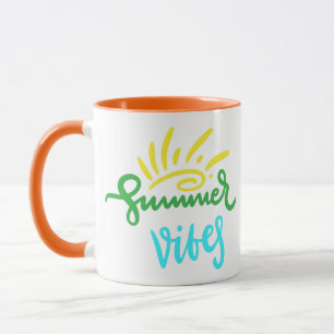 Summer Vibes - Design tropischen Texts Tasse