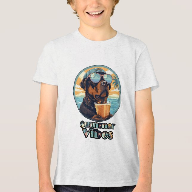 Summer Vibes Dog – Cool Beach Mood Tee (Edit) (Vorderseite)