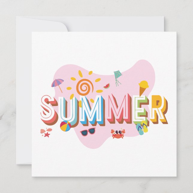 Summer Vibes Einladung (Vorderseite)