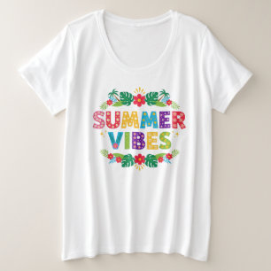 Summer Vibes Floral Design-54504 Hoodie Große Größe T-Shirt