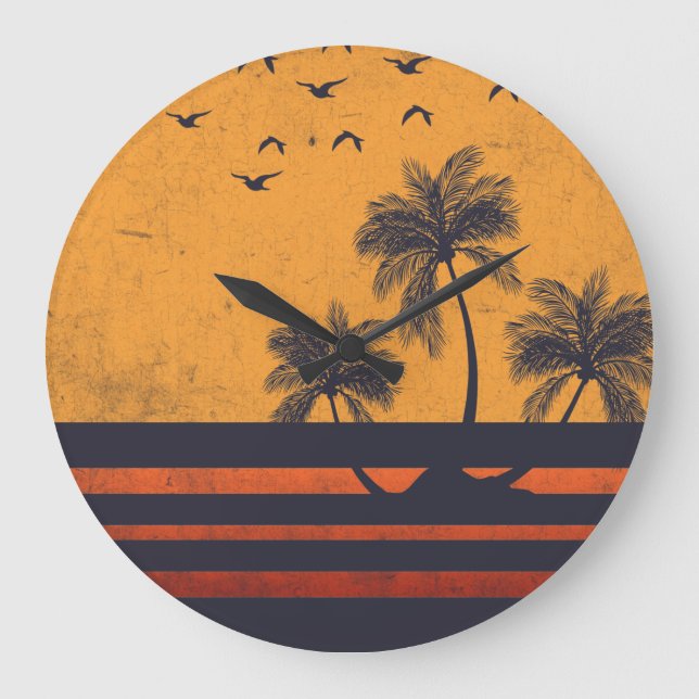 Summer Vibes Große Wanduhr (Vorderseite)