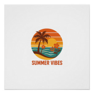 Summer Vibes - Helles, tropisches und lustiges Des Poster