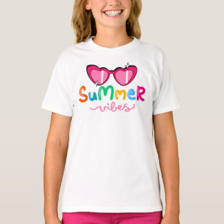 Summer Vibes - Herzsonnenbrille T-Shirt