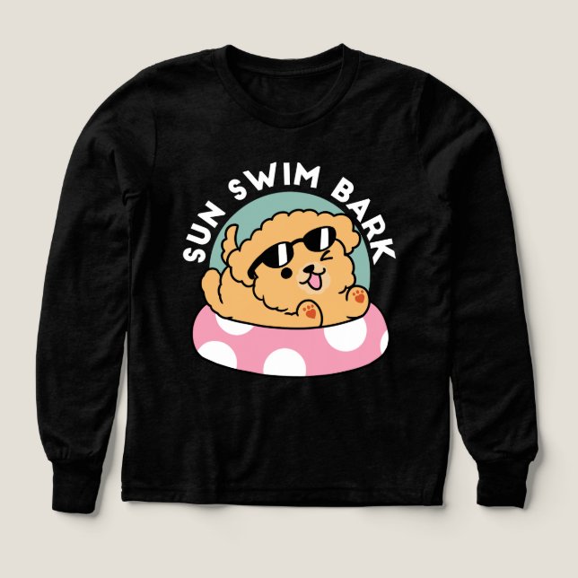 Summer Vibes Hund - Floating Welpe mit Sonnenbrill (Design Vorderseite)