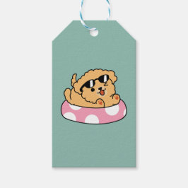 Summer Vibes Hund - Floating Welpe mit Sonnenbrill Geschenkanhänger