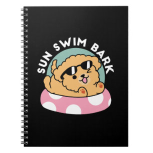 Summer Vibes Hund - Floating Welpe mit Sonnenbrill Notizblock