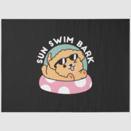 Summer Vibes Hund - Floating Welpe mit Sonnenbrill Seidenpapier