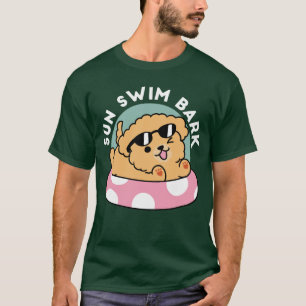Summer Vibes Hund - Floating Welpe mit Sonnenbrill T-Shirt