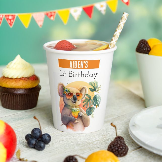 Summer vibes Koala - 1. Geburtstag - Pappbecher (Von Creator hochgeladen)