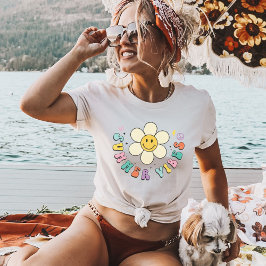 Summer Vibes, lächelnd Daisy Retro Vintag Boho T-Shirt