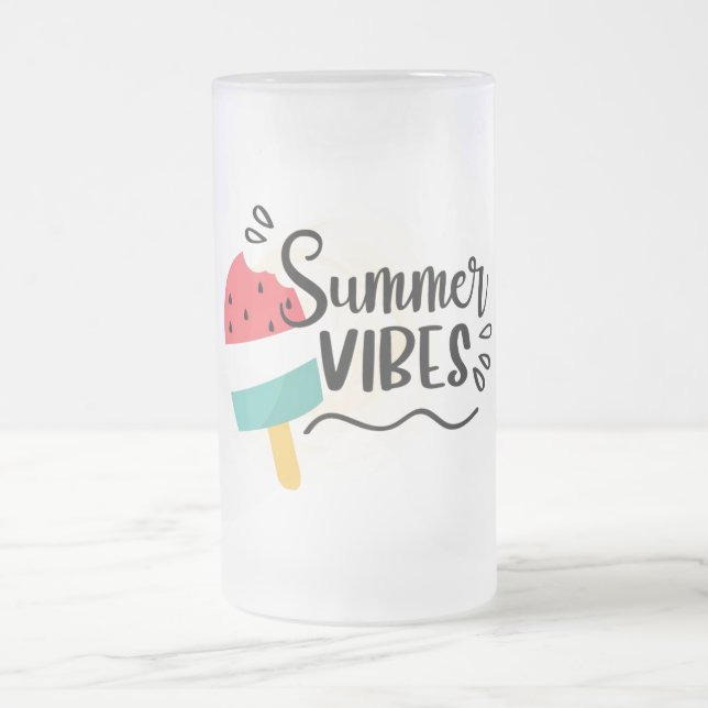 Summer Vibes Mattglas Bierglas (Mittel)