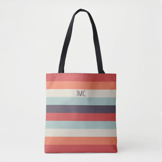 Summer Vibes Mit Monogramm Stripe Muster (Vorderseite)