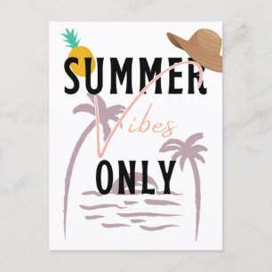 Summer Vibes Only Beach Postkarte