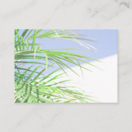 Summer Vibes Palm Tree Blätter Blassgrüne Pastel Visitenkarte