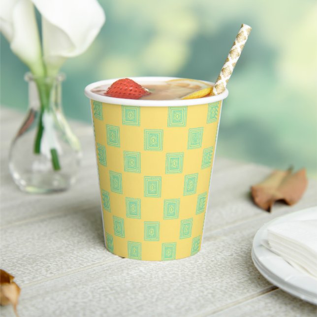 Summer Vibes Paper Cups - 8oz Set Pappbecher (In Situ)