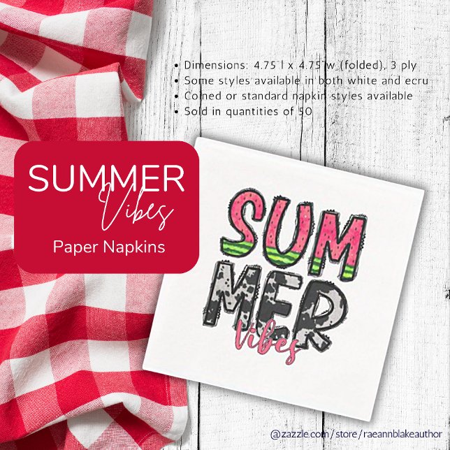 Summer Vibes Paper Napkin Serviette (Von Creator hochgeladen)