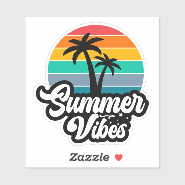 Summer Vibes Paradise-32922 Aufkleber (Blatt)