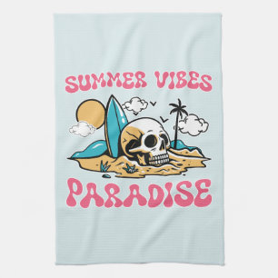 Summer Vibes Paradise - Skull Geschirrtuch