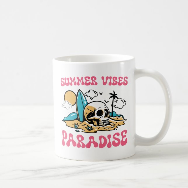 Summer Vibes Paradise - Skull Kaffeetasse (Rechts)