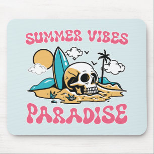 Summer Vibes Paradise - Skull Mousepad
