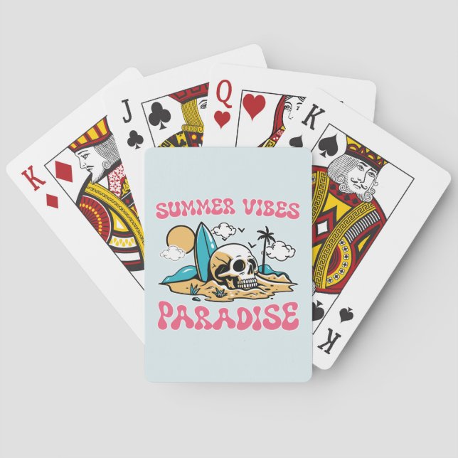 Summer Vibes Paradise - Skull Spielkarten (Rückseite)