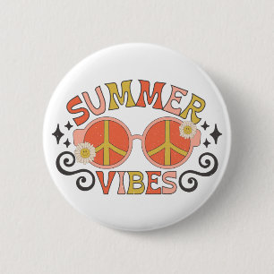 Summer Vibes Peace Sonnenbrille Button