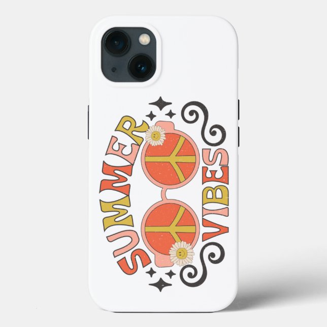 Summer Vibes Peace Sonnenbrille Case-Mate iPhone Hülle (Rückseite)