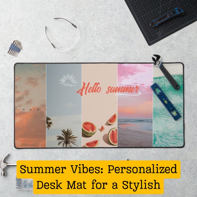 Summer Vibes: Personalisierte Schreibtischmatte fü (Summer Vibes: Personalized Desk Mat for a Stylish)