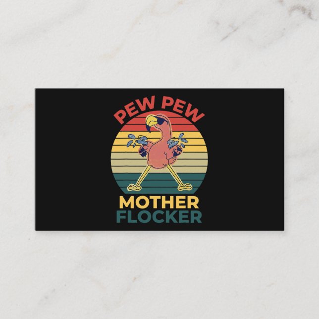 Summer Vibes Pink Flamingo Funny Pew Pew Mother Fl Visitenkarte (Vorderseite)