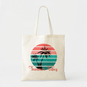 Summer Vibes Pink Palm Trees Tote Bag Tragetasche