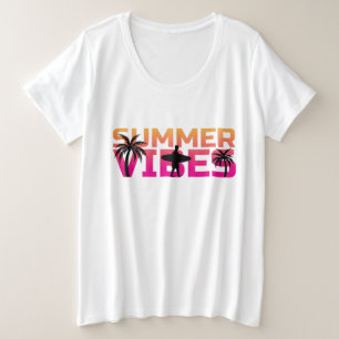 Summer Vibes Plus Größe Große Größe T-Shirt