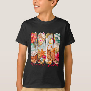 Summer Vibes Retro Beach Sommerferien Matching T-Shirt