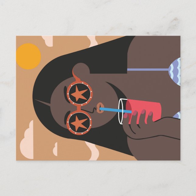 Summer Vibes - Retro Pop Postkarte (Vorderseite)