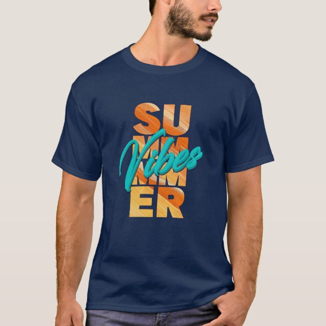 Summer Vibes Retro Summer T-Shirt (Vorderseite)
