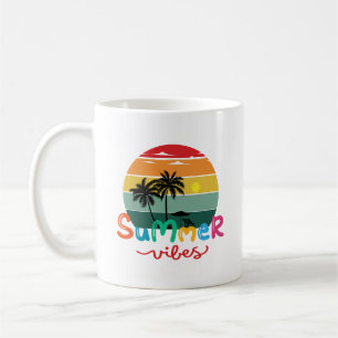 Summer Vibes Retro Sunset Kaffeetasse