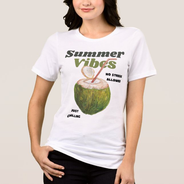 Summer Vibes Retro Tri-Blend Shirt (Vorderseite)