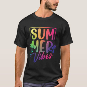 Summer Vibes Retro Tropical Sunset Palmen Beac T-Shirt