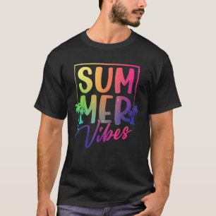 Summer Vibes Retro Tropical Sunset Palmen Beac T-Shirt