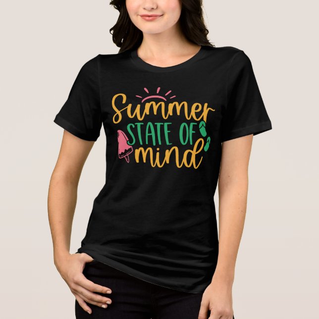 Summer Vibes "Summer State of Mind" Tri-Blend Shirt (Vorderseite)
